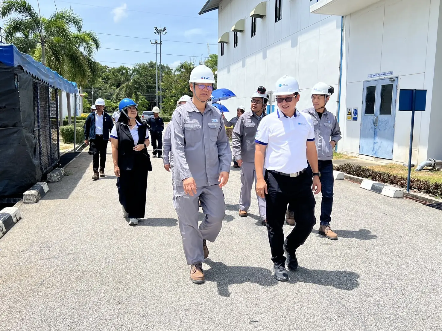 “GUSCO PTE welcomes visitors to the PTE Industrial Water Supply Plant.”